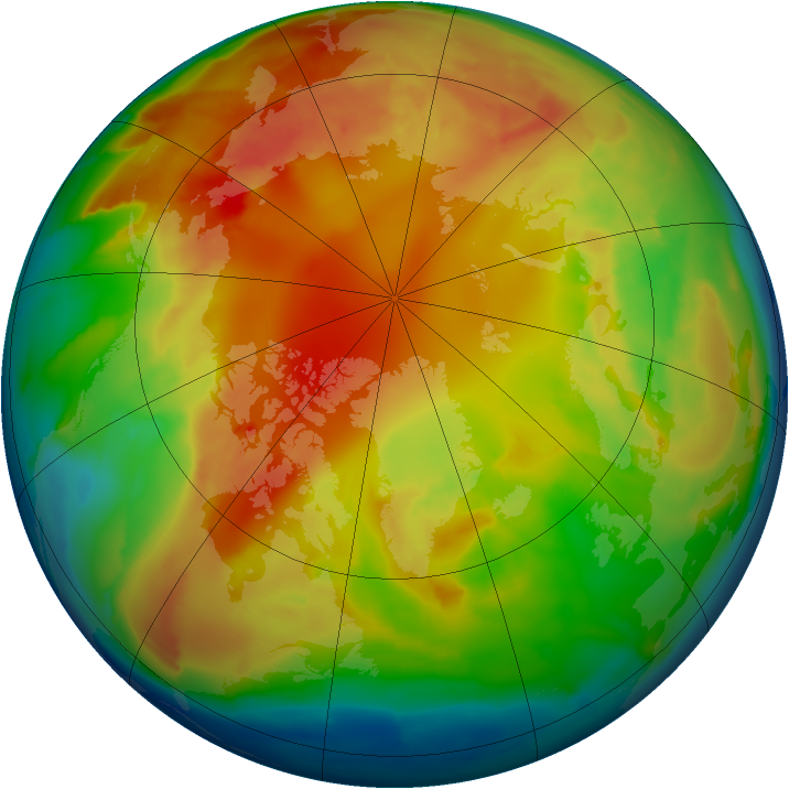 Arctic ozone map for 16 February 2013